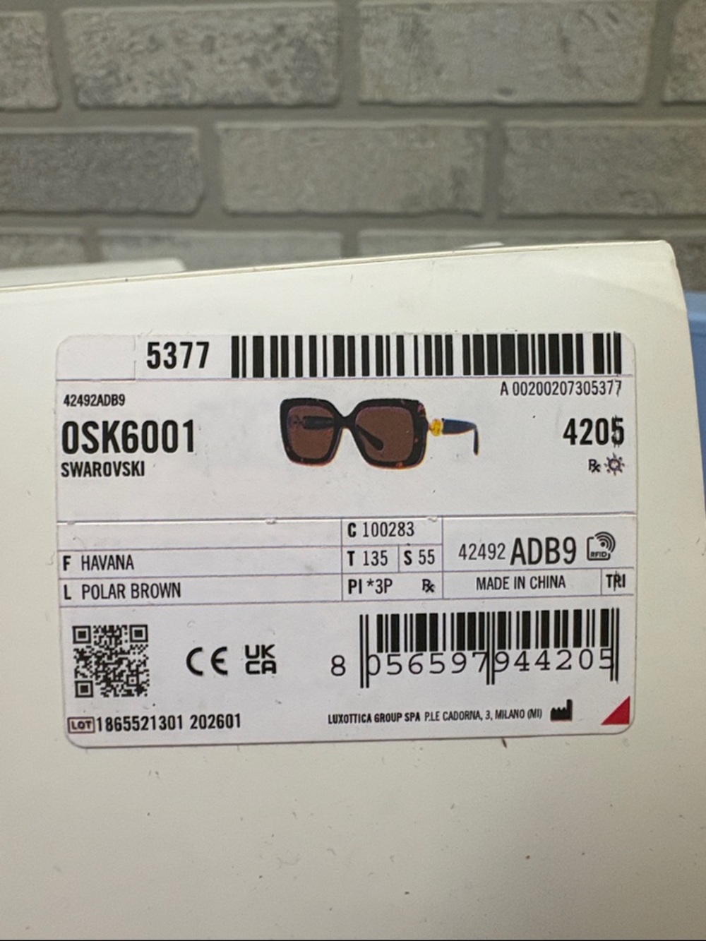 Swarovski SK6001 Oversized Sunglasses Havana Tortoiseshell with Polorized Lenses - Picture 13 of 13